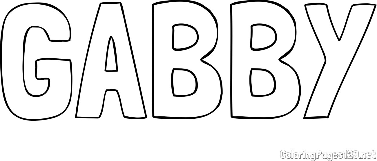 GABBY Coloring Page