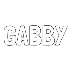 Online Created Coloring Page - GABBY Coloring Page