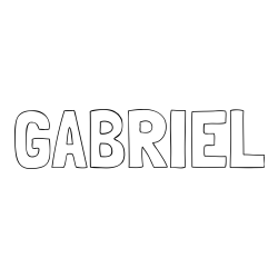 Online Created Coloring Page - GABRIEL Coloring Page