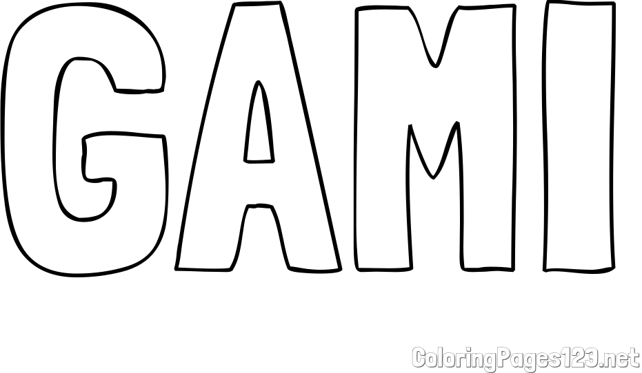 GAMI Coloring Page