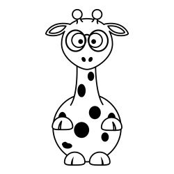 Coloring Page of an Adorable Giraffe