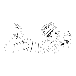 Girl Connect the Dots Coloring Page