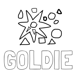 Online Created Coloring Page - GOLDIE Coloring Page and Shapes