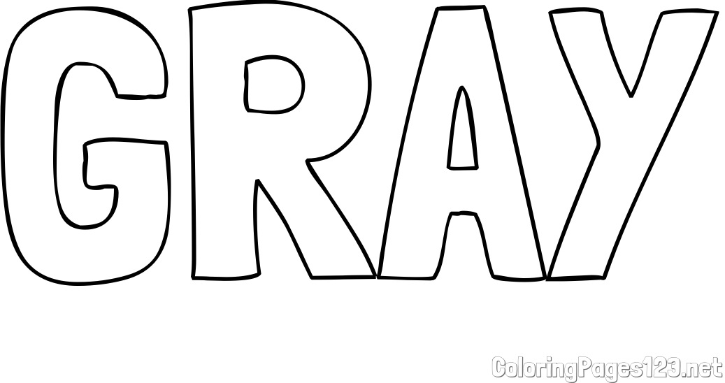 GRAY Coloring Page