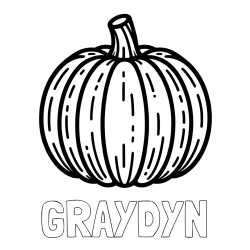 Online Created Coloring Page - GRAYDYN Coloring Page and Easy Pumpkin Coloring