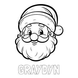Online Created Coloring Page - GRAYDYN Coloring Page and Easy Santa Claus Coloring Page