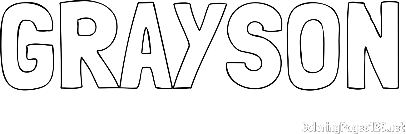 GRAYSON Coloring Page