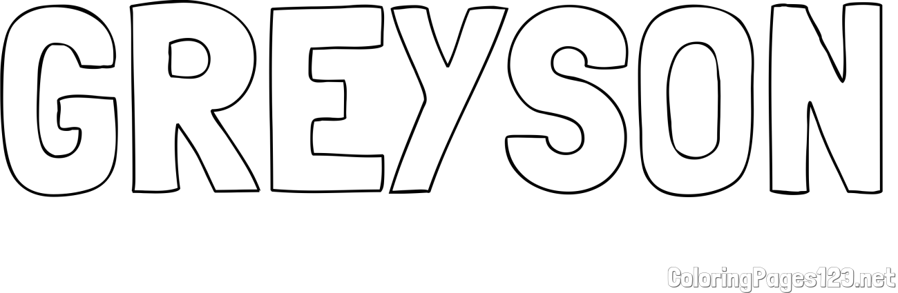 GREYSON Coloring Page