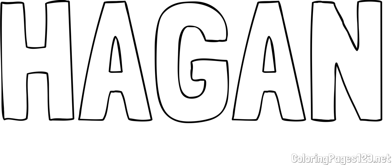 HAGAN Coloring Page