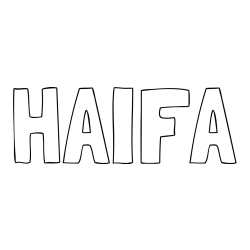 Online Created Coloring Page - HAIFA Coloring Page