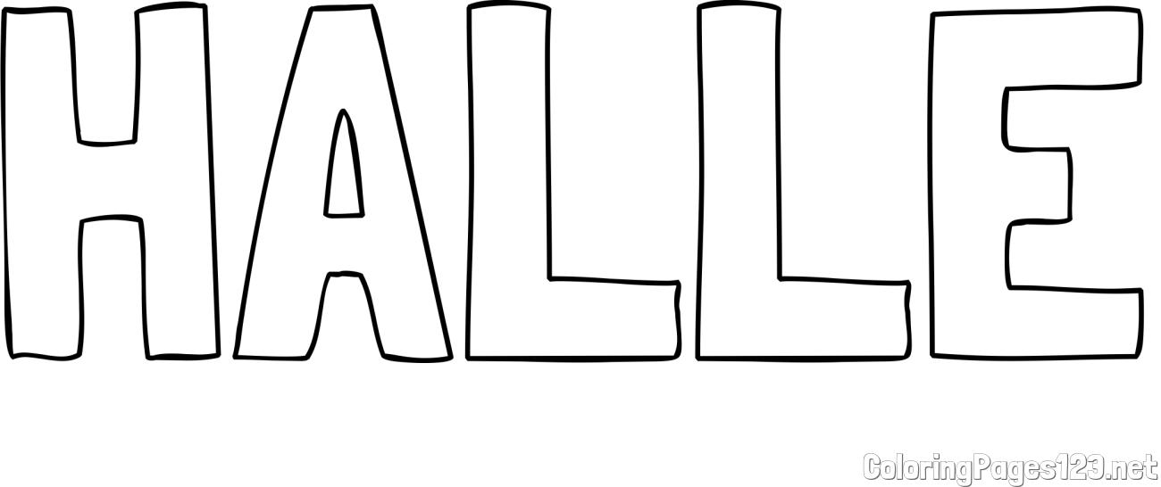 HALLE Coloring Page