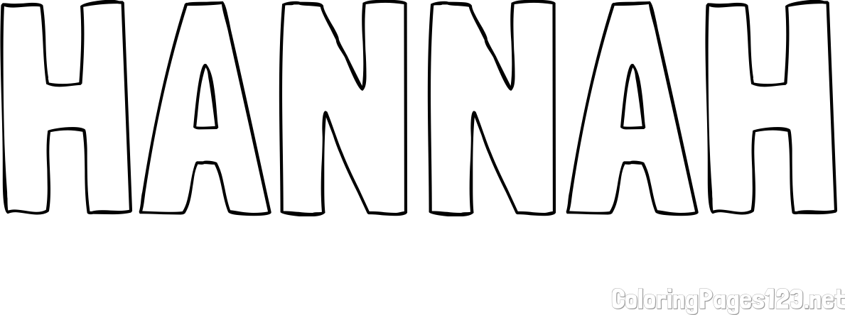 HANNAH Coloring Page