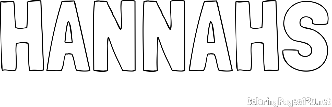 HANNAHS Coloring Page