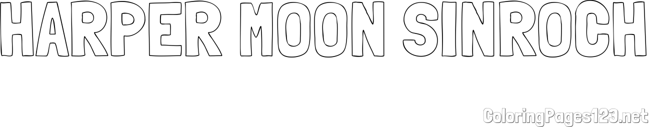 HARPER MOON SINROCH Coloring Page