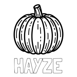Online Created Coloring Page - HAYZE Coloring Page and Easy Pumpkin Coloring