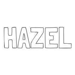HAZEL Coloring Page