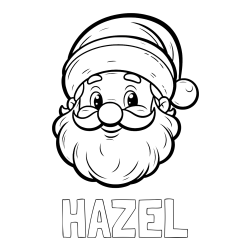 Online Created Coloring Page - HAZEL Coloring Page and Easy Santa Claus Coloring Page