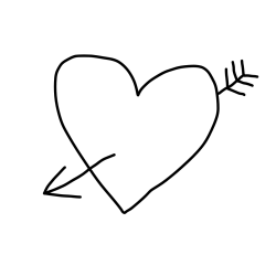 Heart Pierced by an Arrow Coloring Page