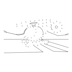Helicopter Connect the Dots Coloring Page