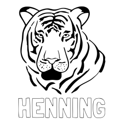 Online Created Coloring Page - HENNING Coloring Page and Tiger Head Coloring Page