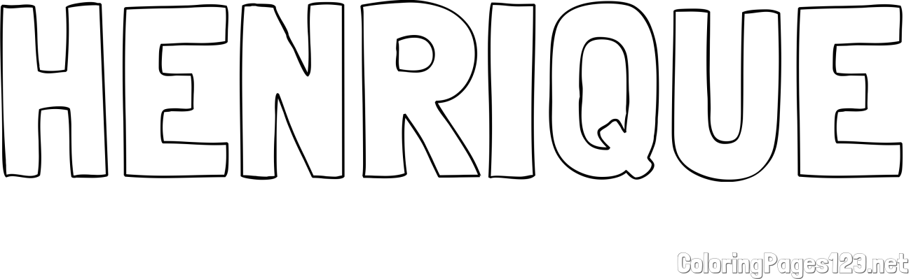 HENRIQUE Coloring Page