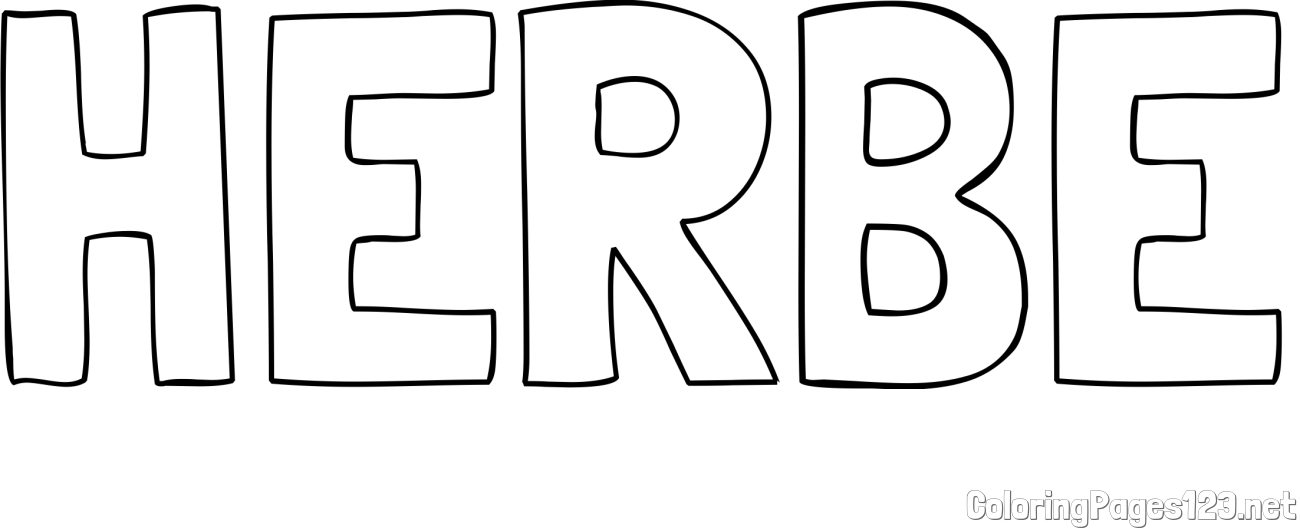 HERBE Coloring Page
