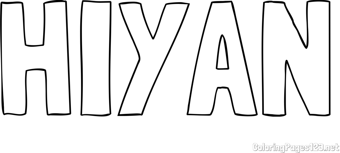 HIYAN Coloring Page