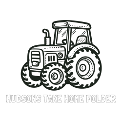 Online Created Coloring Page - HUDSONS TAKE HOME FOLDER Coloring Page and Beautiful Tractor Coloring Page