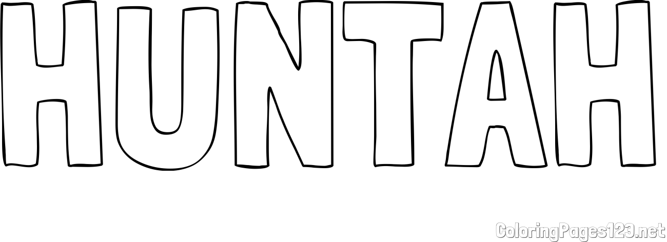 HUNTAH Coloring Page