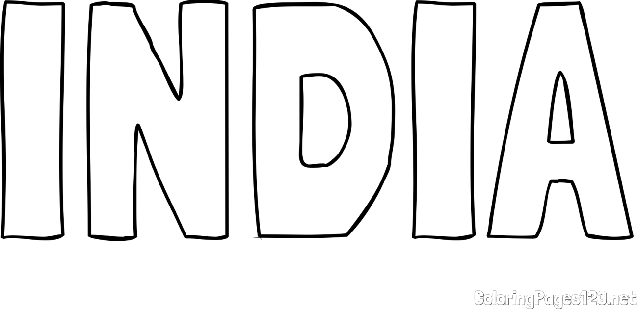 INDIA Coloring Page