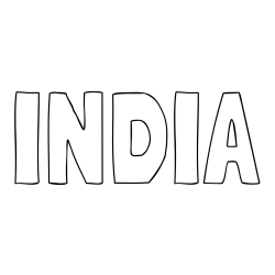 Online Created Coloring Page - INDIA Coloring Page