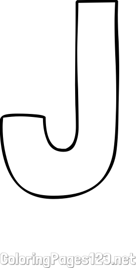 J Coloring Page