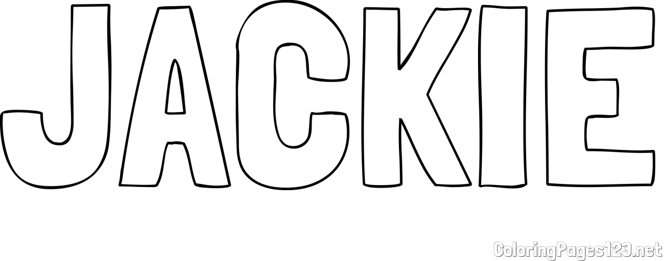 JACKIE Coloring Page