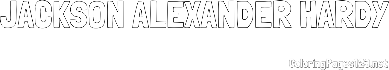 JACKSON ALEXANDER HARDY Coloring Page