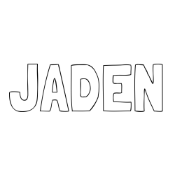 Online Created Coloring Page - JADEN Coloring Page