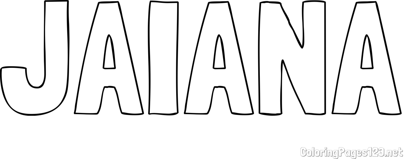 JAIANA Coloring Page