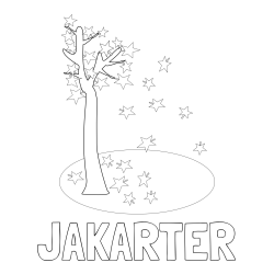 Online Created Coloring Page - JAKARTER Coloring Page and Autumn Tree Coloring Page for Kids