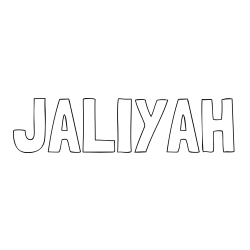 Online Created Coloring Page - JALIYAH Coloring Page
