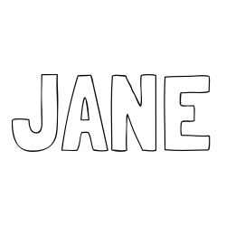 Online Created Coloring Page - JANE Coloring Page