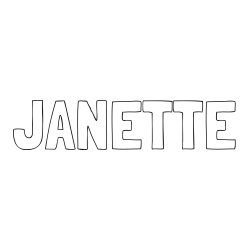 Online Created Coloring Page - JANETTE Coloring Page