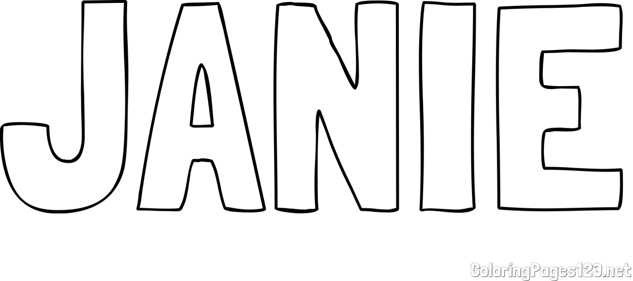 JANIE Coloring Page