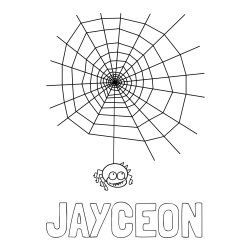 Online Created Coloring Page - JAYCEON Coloring Page alongside Spider Web Coloring Page