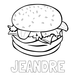 JEANDRÉ Coloring Page and Big Mac Coloring Page for Kids