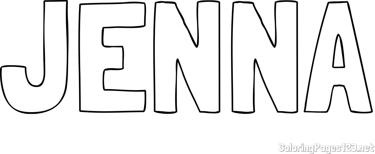 JENNA Coloring Page