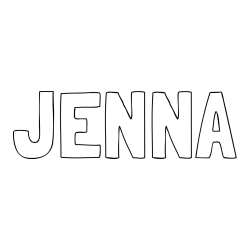 Online Created Coloring Page - JENNA Coloring Page