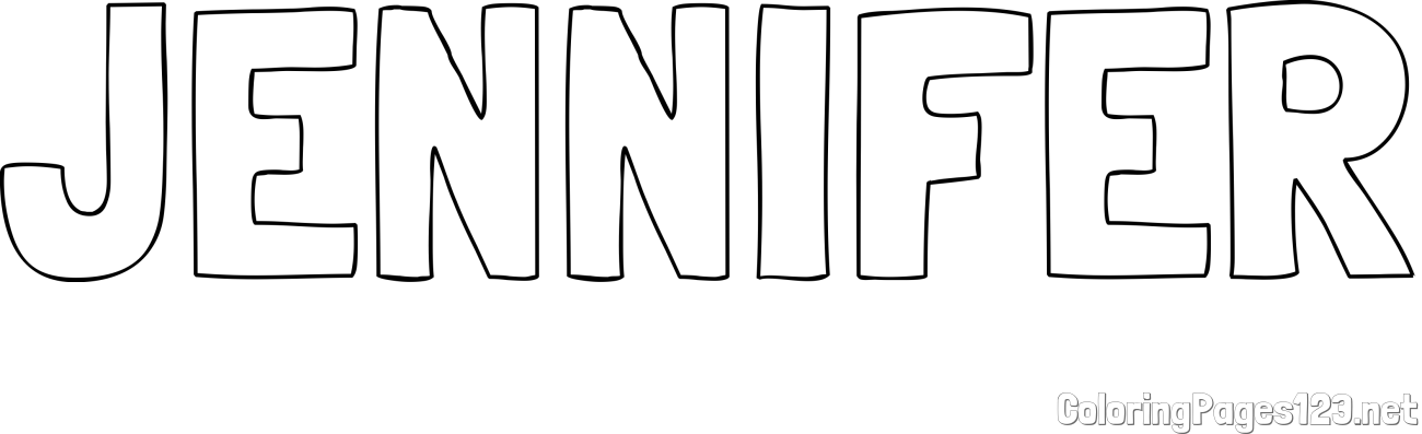 JENNIFER Coloring Page