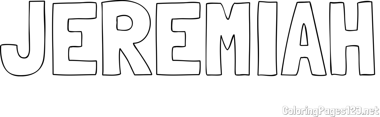 JEREMIAH Coloring Page