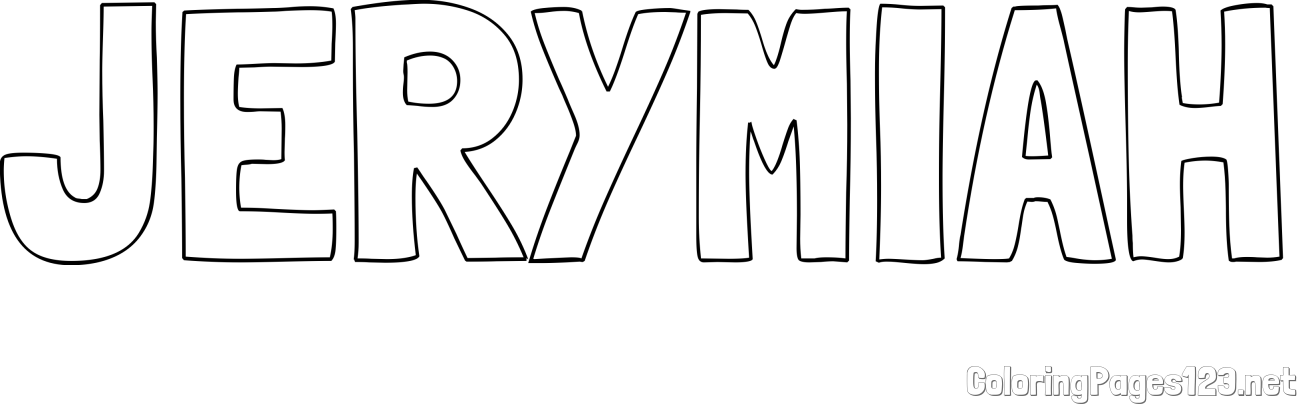 JERYMIAH Coloring Page