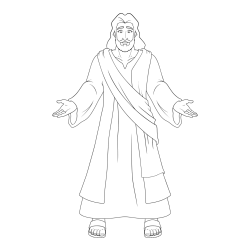 Jesus Christ Coloring Page