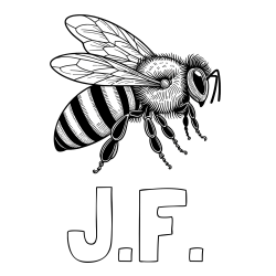 Online Created Coloring Page - J.F. Coloring Page and Coloring Book of a Realistic Bee
